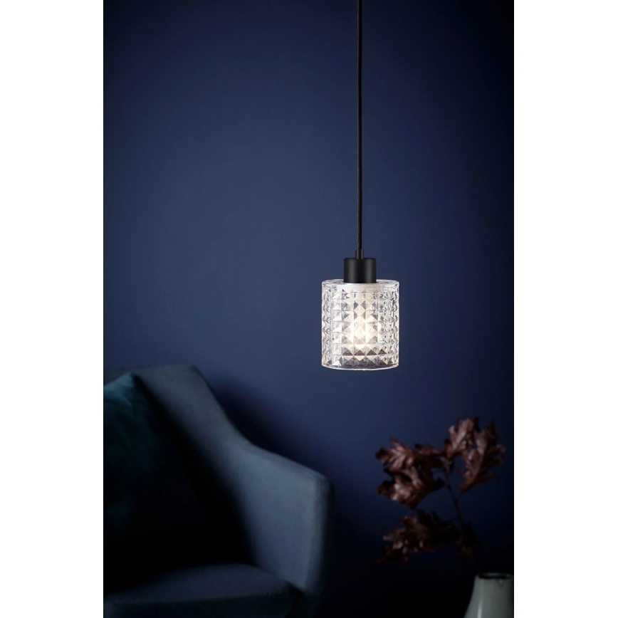 Nordlux - Lestenec na vrvici HOLLYWOOD 1xE27/60W/230V prozorna