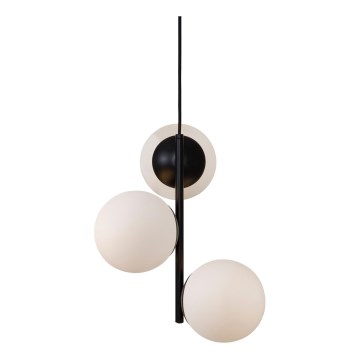 Nordlux - Lestenec na vrvici LILLY 3xE14/40W/230V črna