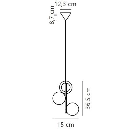 Nordlux - Lestenec na vrvici LILLY 3xE14/40W/230V zlata