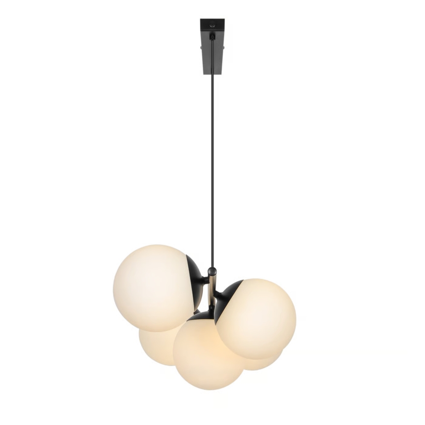Nordlux - Lestenec na vrvici LILLY 5xE14/10W/230V črna
