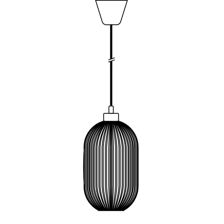 Nordlux - Lestenec na vrvici MILFORD 1xE27/40W/230V pr. 20 cm