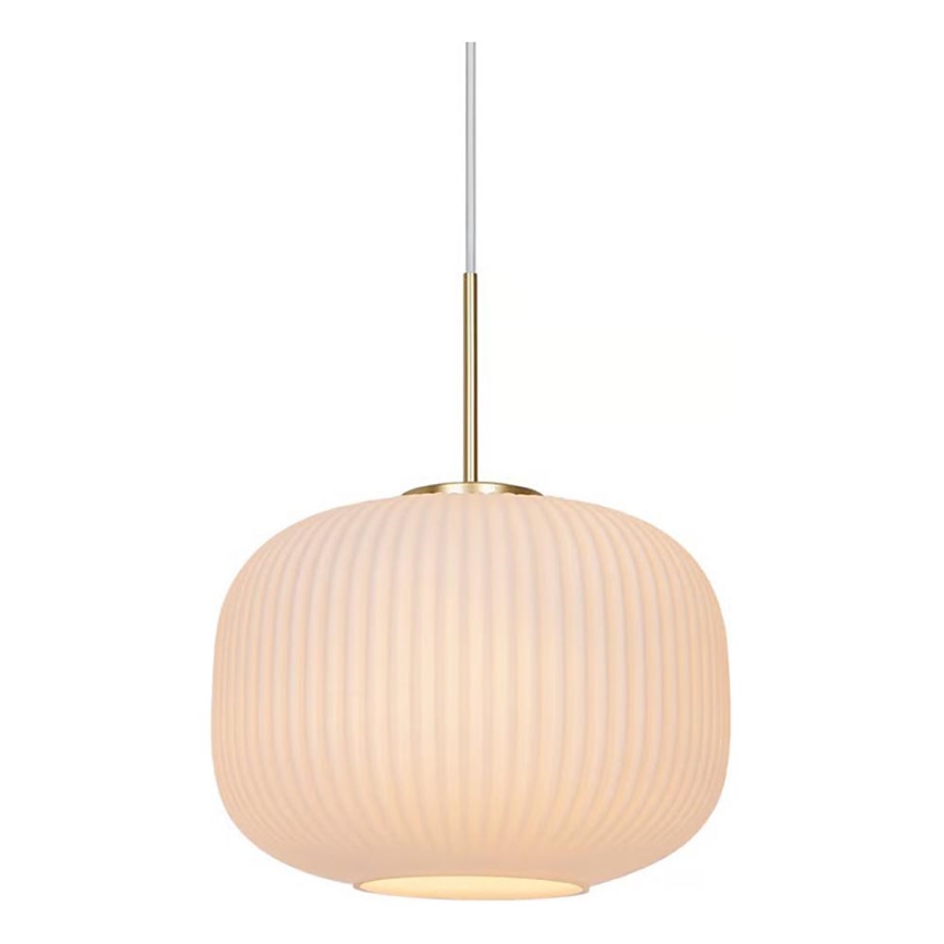Nordlux - Lestenec na vrvici MILFORD 1xE27/40W/230V pr. 30 cm bela