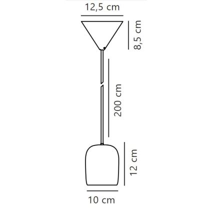 Nordlux - Lestenec na vrvici NOTTI 1xE27/25W/230V siva