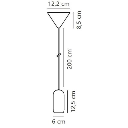 Nordlux - Lestenec na vrvici NOTTI 1xE27/40W/230V črna