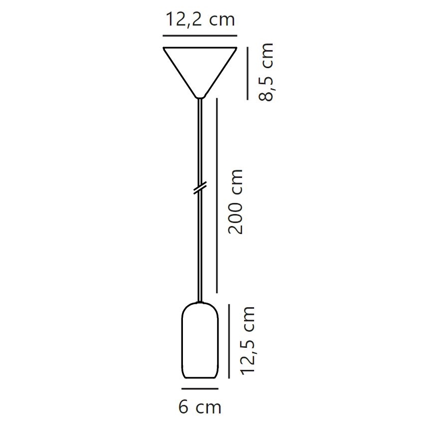 Nordlux - Lestenec na vrvici NOTTI 1xE27/40W/230V črna