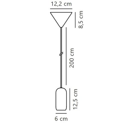 Nordlux - Lestenec na vrvici NOTTI 1xE27/40W/230V siva