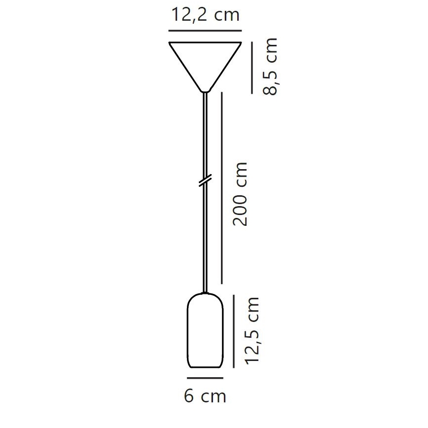 Nordlux - Lestenec na vrvici NOTTI 1xE27/40W/230V siva