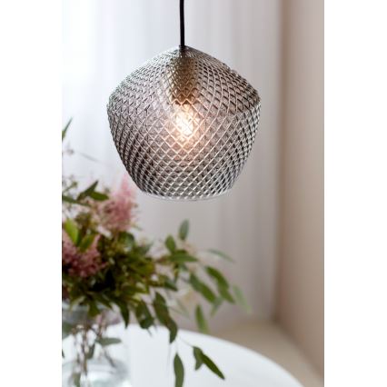 Nordlux - Lestenec na vrvici ORBIFORM 1xE27/40W/230V črna/siva