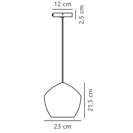 Nordlux - Lestenec na vrvici ORBIFORM 1xE27/40W/230V črna/siva