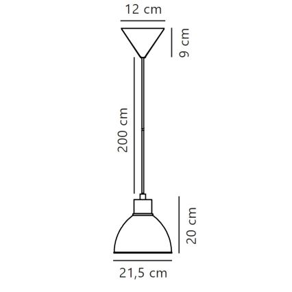 Nordlux - Lestenec na vrvici POP 1xE27/40W/230V antracit