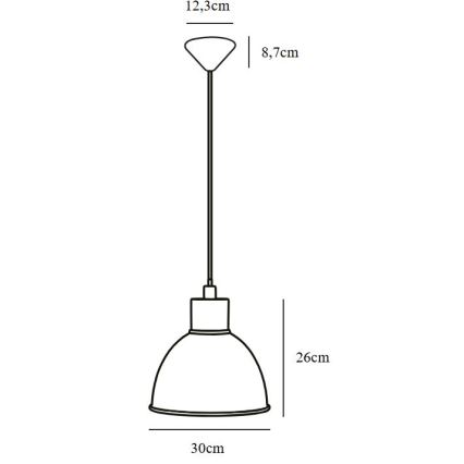 Nordlux - Lestenec na vrvici POP 1xE27/60W/230V črna