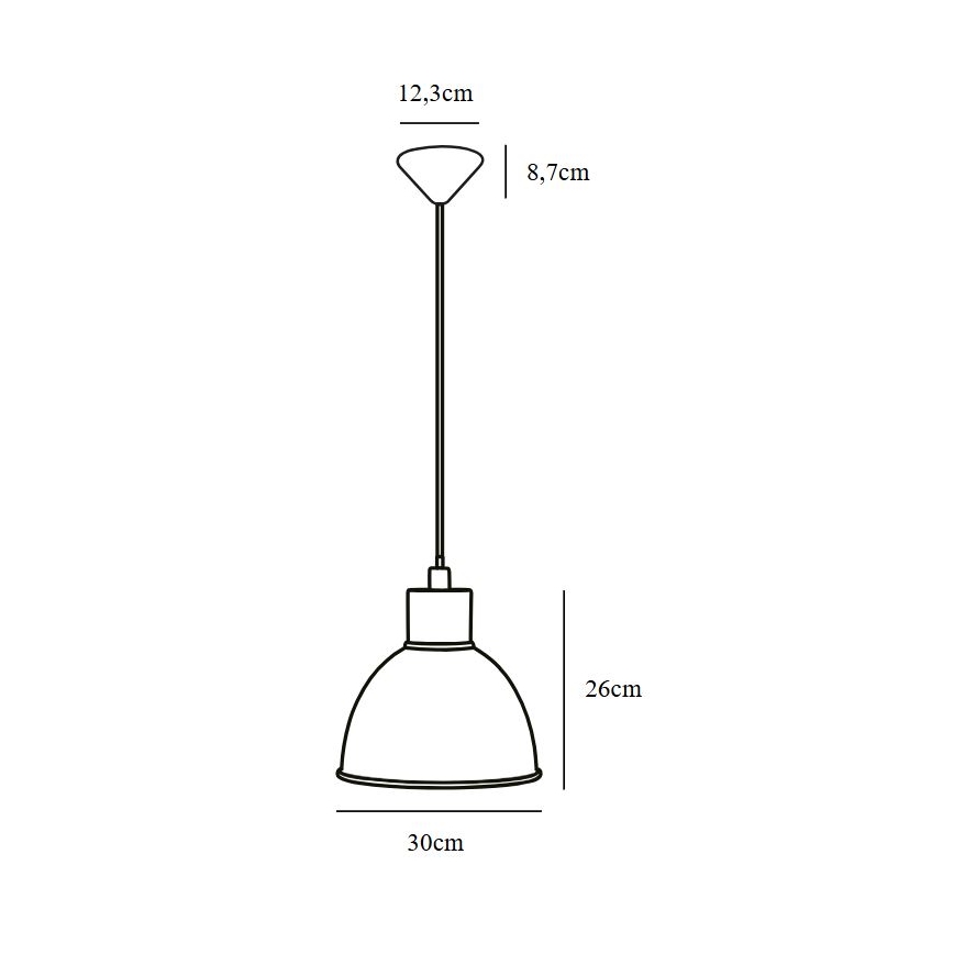 Nordlux - Lestenec na vrvici POP 1xE27/60W/230V črna