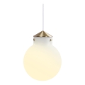 Nordlux - Lestenec na vrvici RAITO 1xE27/25W/230V medenina/bela
