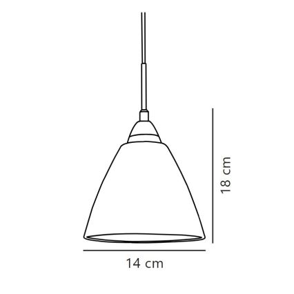Nordlux - Lestenec na vrvici READ 1xE14/40W/230V sijajni krom