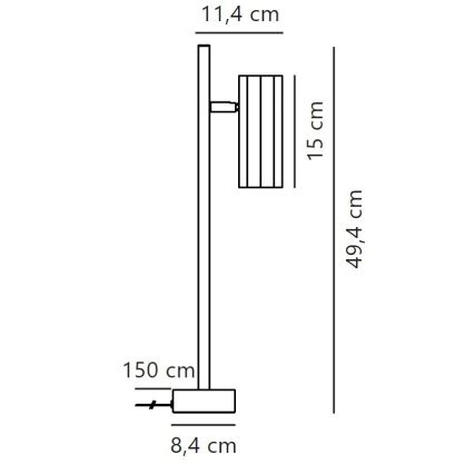 Nordlux - Namizna svetilka ALANIS 1xGU10/15W/230V črna
