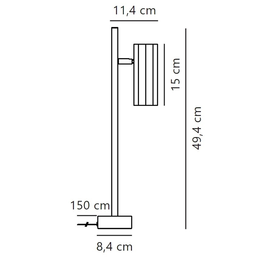 Nordlux - Namizna svetilka ALANIS 1xGU10/15W/230V črna