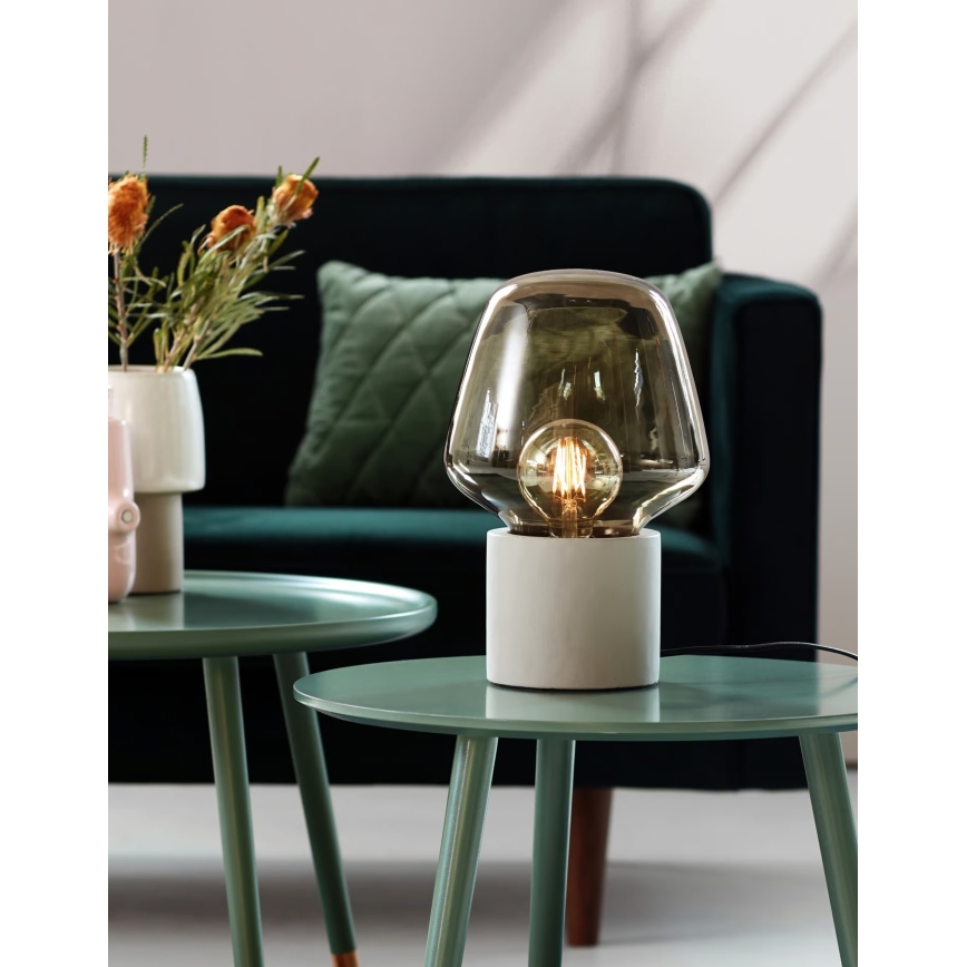 Nordlux - Namizna svetilka CHRISTINA 1xE27/25W/230V beton/črna
