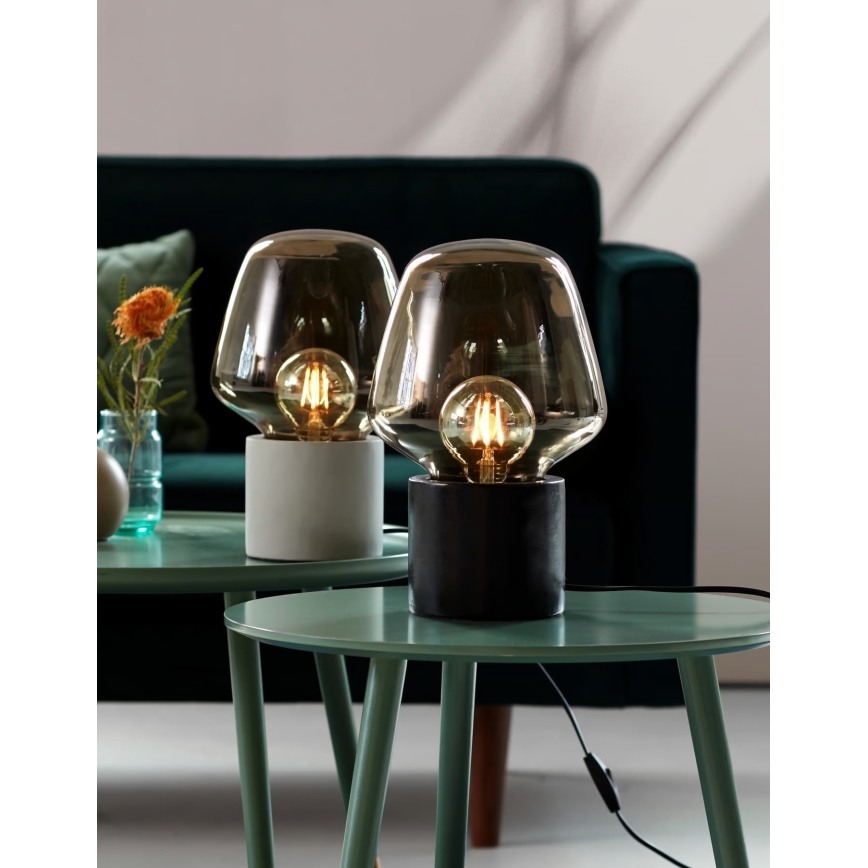 Nordlux - Namizna svetilka CHRISTINA 1xE27/25W/230V beton/črna