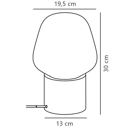 Nordlux - Namizna svetilka CHRISTINA 1xE27/25W/230V beton/črna