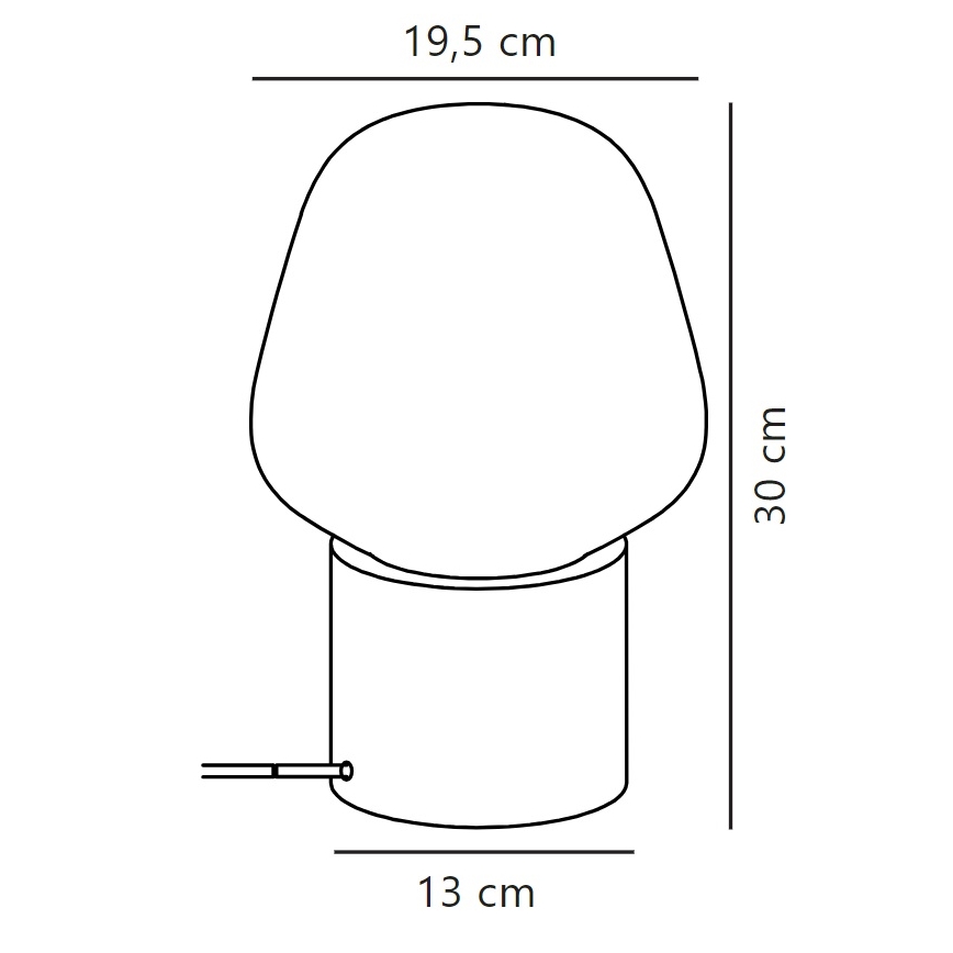 Nordlux - Namizna svetilka CHRISTINA 1xE27/25W/230V beton/črna