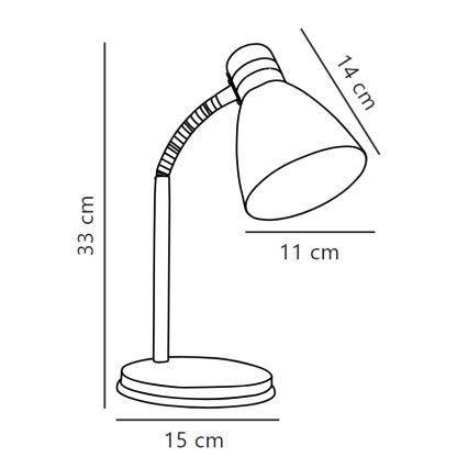 Nordlux - Namizna svetilka CYCLONE 1xE14/15W/230V bela