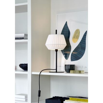 Nordlux - Namizna svetilka DICTE 1xE14/40W/230V bela/črna