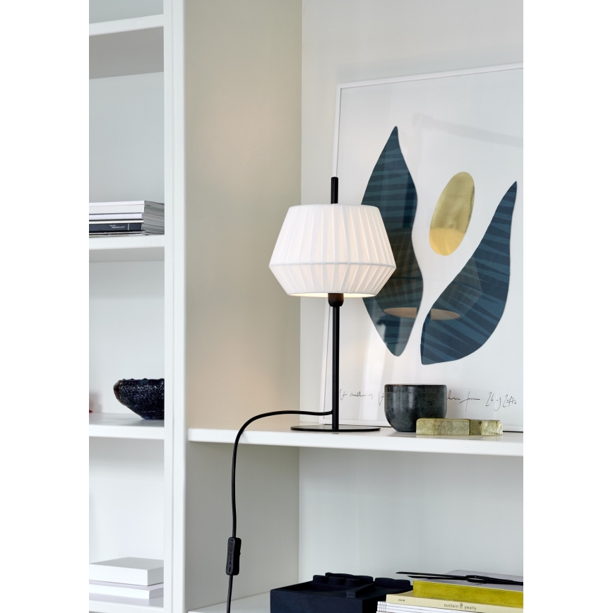 Nordlux - Namizna svetilka DICTE 1xE14/40W/230V bela/črna