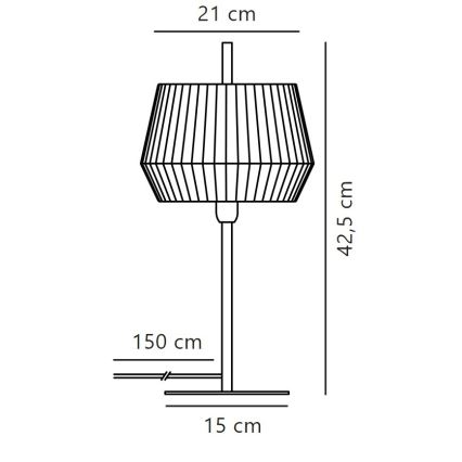 Nordlux - Namizna svetilka DICTE 1xE14/40W/230V bela/črna