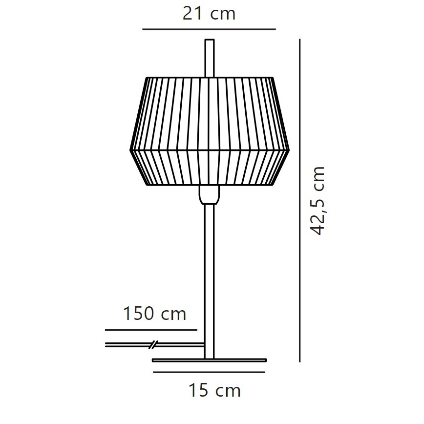 Nordlux - Namizna svetilka DICTE 1xE14/40W/230V bela/črna