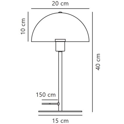 Nordlux - Namizna svetilka ELLEN 1xE14/40W/230V bela