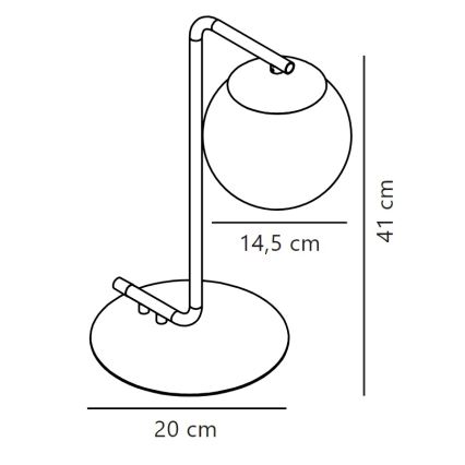 Nordlux - Namizna svetilka GRANT 1xE14/40W/230V črna