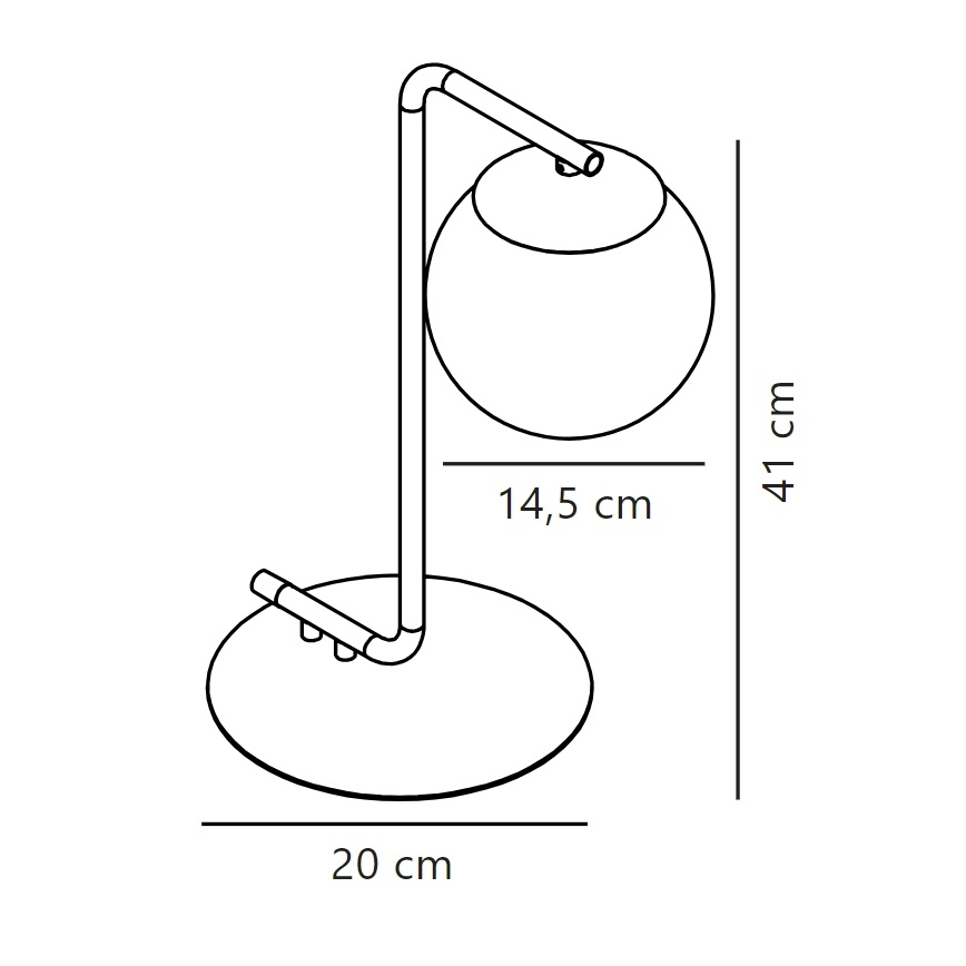 Nordlux - Namizna svetilka GRANT 1xE14/40W/230V črna