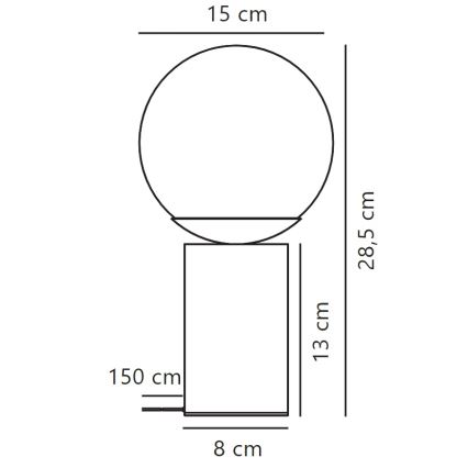 Nordlux - Namizna svetilka LILLY 1xE14/25W/230V marmor/rjava
