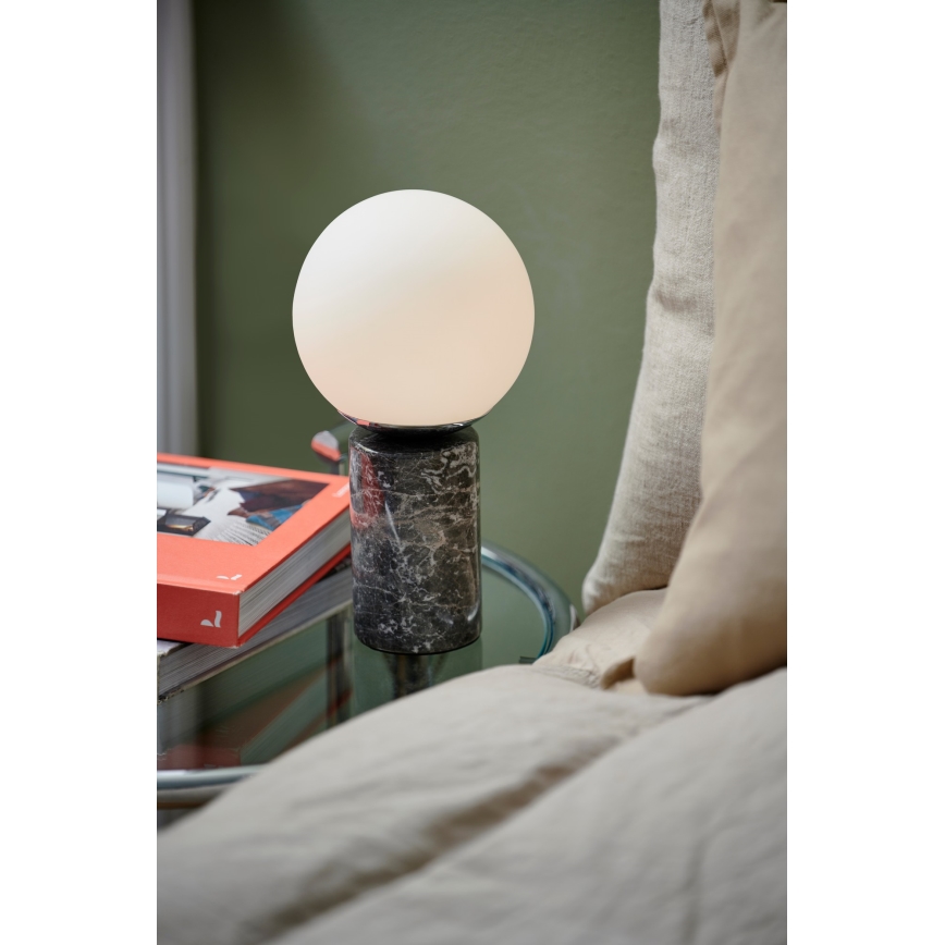 Nordlux - Namizna svetilka LILLY 1xE14/25W/230V marmor/siva