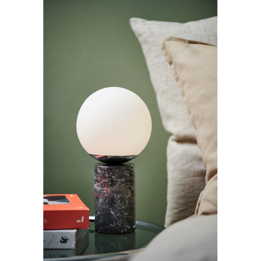 Nordlux - Namizna svetilka LILLY 1xE14/25W/230V marmor/siva