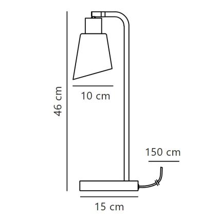 Nordlux - Namizna svetilka MOLLI 1xE14/25W/230V