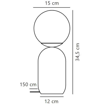 Nordlux - Namizna svetilka NOTTI 1xE14/25W/230V črna