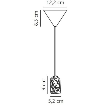 Nordlux - Napajalni kabel HANG 1xE27/40W/230V baker/črna