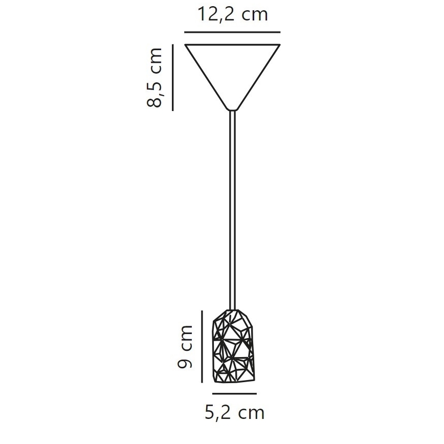 Nordlux - Napajalni kabel HANG 1xE27/40W/230V siva/črna