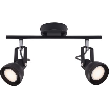 Nordlux - Reflektor ASLAK 2xGU10/35W/230V črna