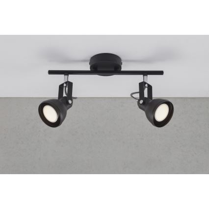 Nordlux - Reflektor ASLAK 2xGU10/35W/230V črna
