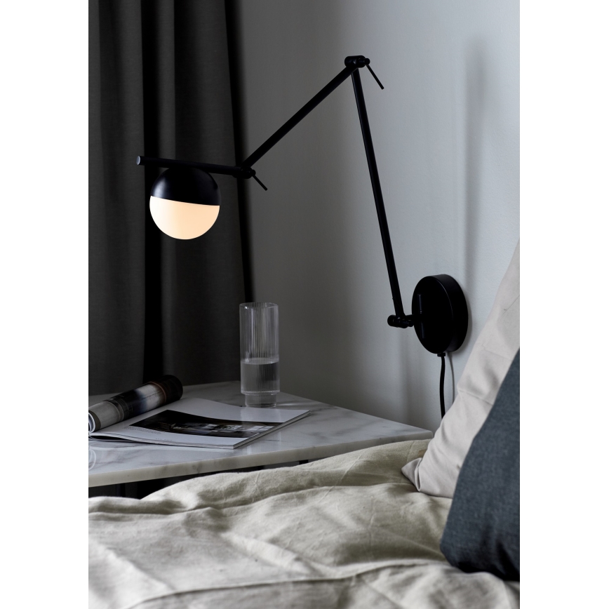 Nordlux - Stenska svetilka CONTINA 1xG9/5W/230V črna