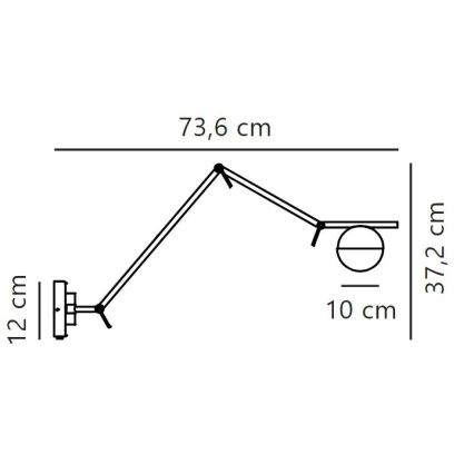 Nordlux - Stenska svetilka CONTINA 1xG9/5W/230V črna