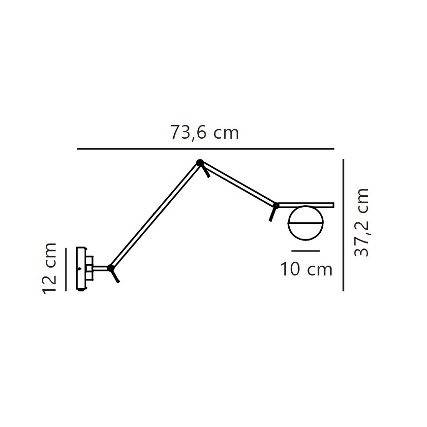 Nordlux - Stenska svetilka CONTINA 1xG9/5W/230V črna
