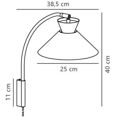 Nordlux - Stenska svetilka DIAL 1xE27/40W/230V bela