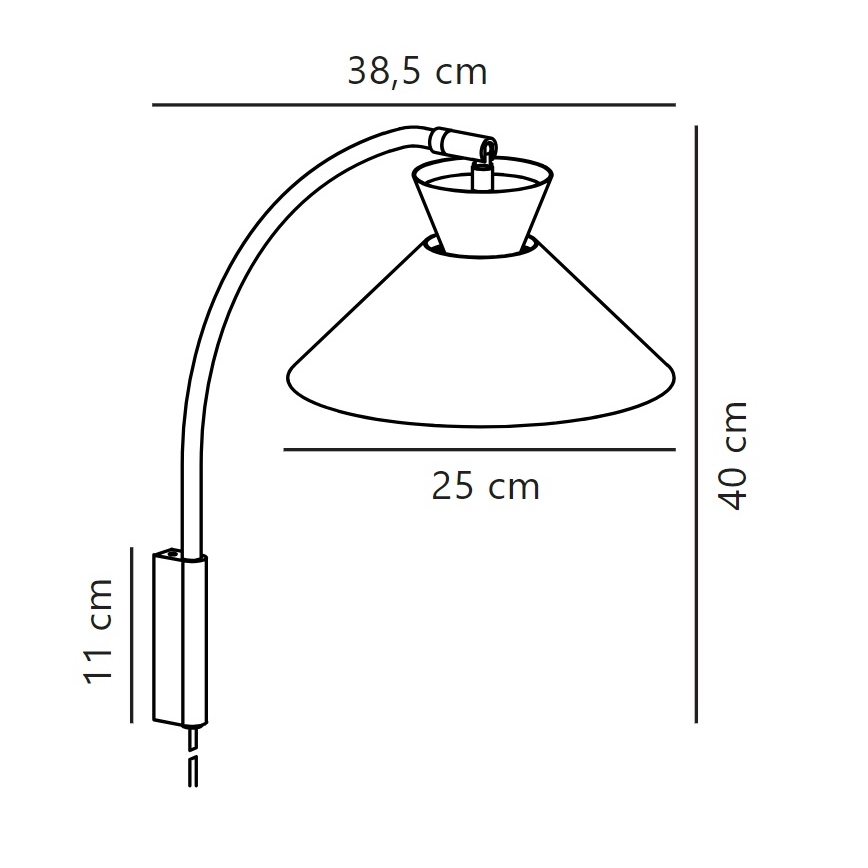 Nordlux - Stenska svetilka DIAL 1xE27/40W/230V bela
