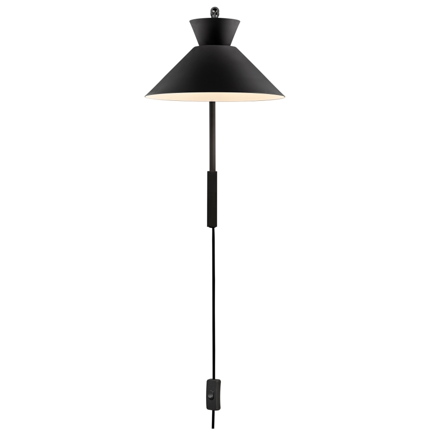 Nordlux - Stenska svetilka DIAL 1xE27/40W/230V črna
