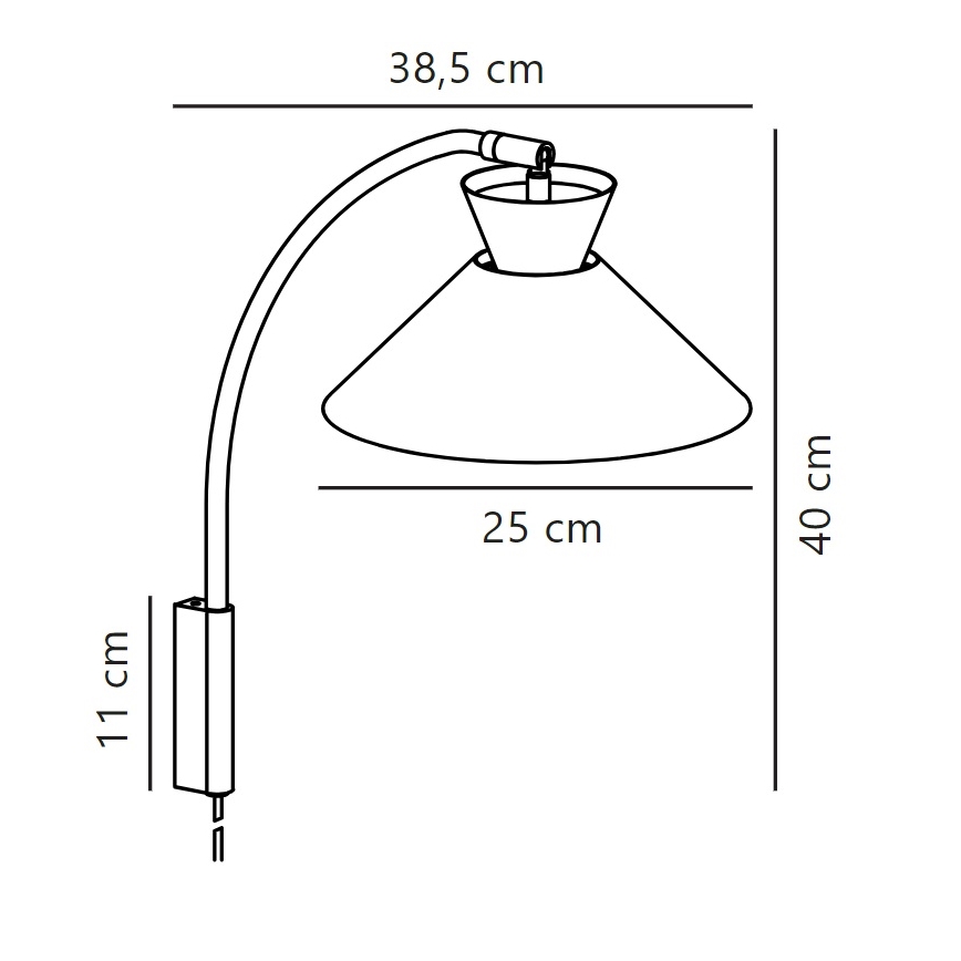 Nordlux - Stenska svetilka DIAL 1xE27/40W/230V črna