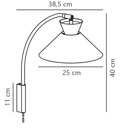 Nordlux - Stenska svetilka DIAL 1xE27/40W/230V siva