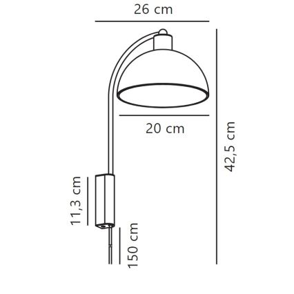 Nordlux - Stenska svetilka ELLEN 1xE14/40W/230V bela
